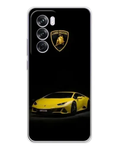 Чехол для OPPO Reno 12 Pro с картинкой «Lamborghini желтый акцент»