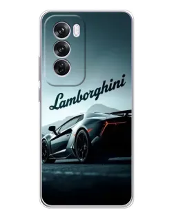 Чехол для OPPO Reno 12 Pro с картинкой «Классическая надпись Lamborghini»