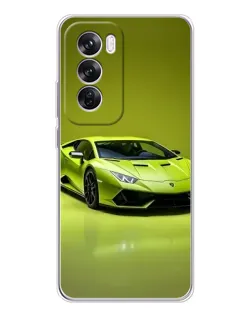 Чехол для OPPO Reno 12 Pro с картинкой «Салатовый Lamborghini Huracan»