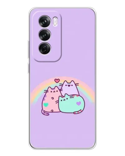 Чехол для OPPO Reno 12 Pro с картинкой «Радужные Пушины» Чехол для OPPO Reno 12 Pro с картинкой «Радужные Пушины»