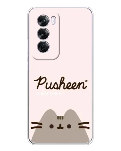 Чехол для OPPO Reno 12 Pro с картинкой «Pusheen логотип» Чехол для OPPO Reno 12 Pro с картинкой «Pusheen логотип»