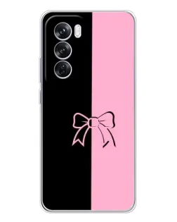Чехол для OPPO Reno 12 Pro с картинкой «Половинки банта»