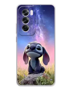Чехол для OPPO Reno 12 Pro с картинкой «Стич на рассвете»
