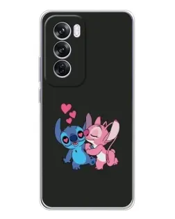 Чехол для OPPO Reno 12 Pro с картинкой «Анжел целует Стича»