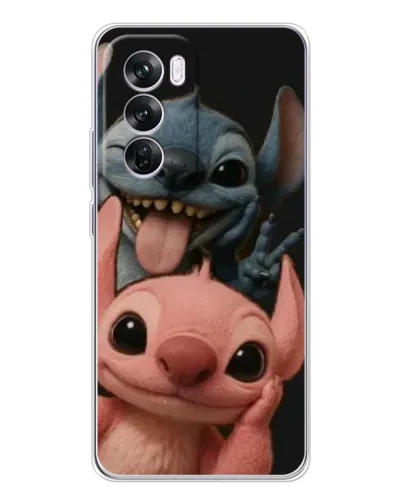 Чехол для OPPO Reno 12 Pro с картинкой «Стич и Ангел» Чехол для OPPO Reno 12 Pro с картинкой «Стич и Ангел»