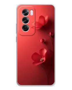 Чехол для OPPO Reno 12 Pro с картинкой «Маковые соцветия»