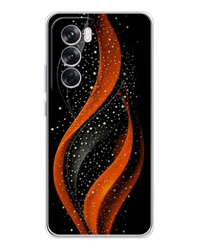 Чехол для OPPO Reno 12 Pro с картинкой «Огненная звездная волна»