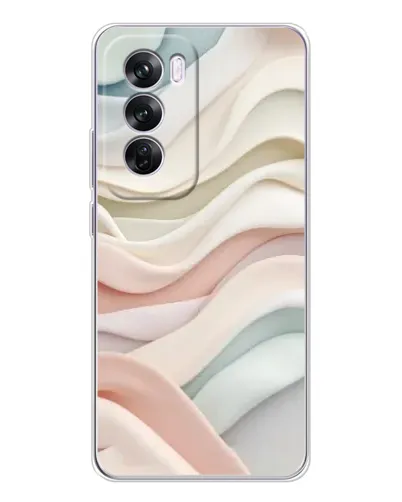 Чехол для OPPO Reno 12 Pro с картинкой «Пастельные нежные волны»
