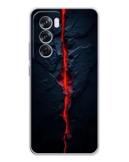 Чехол для OPPO Reno 12 Pro с картинкой «Kрасная лавовая трещина»