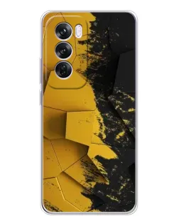 Чехол для OPPO Reno 12 Pro с картинкой «Золотые осколки геометрии»