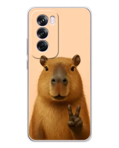 Чехол для OPPO Reno 12 Pro с картинкой «Капибара виктория»