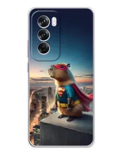 Чехол для OPPO Reno 12 Pro с картинкой «Капи-мен супергерой»
