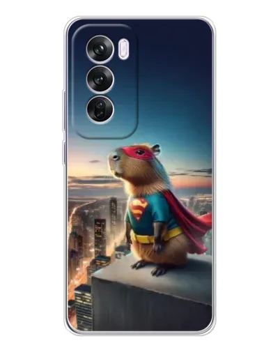 Чехол для OPPO Reno 12 Pro с картинкой «Капи-мен супергерой»