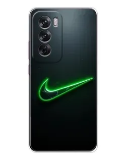 Чехол для OPPO Reno 12 с картинкой «Неоновый контур Nike» Чехол для OPPO Reno 12 с картинкой «Неоновый контур Nike»