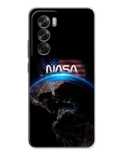 Чехол для OPPO Reno 12 с картинкой «Земля из космоса NASA»