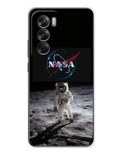 Чехол для OPPO Reno 12 с картинкой «Астронавт на Луне»