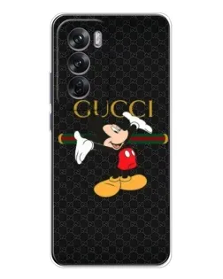 Чехол для OPPO Reno 12 с картинкой «Микки Маус Gucci»