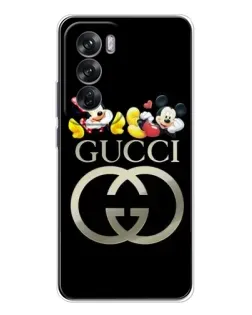 Чехол для OPPO Reno 12 с картинкой «Gucci — герои Disney»