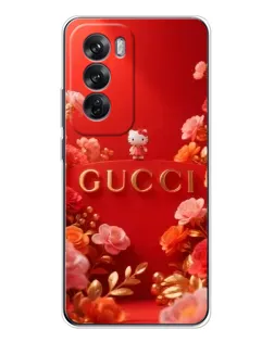Чехол для OPPO Reno 12 с картинкой «Gucci — золотой сад»