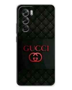 Чехол для OPPO Reno 12 с картинкой «Gucci — стеганый черный»