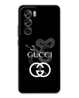 Чехол для OPPO Reno 12 с картинкой «Gucci — серебряная змея»