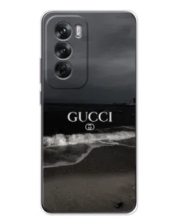 Чехол для OPPO Reno 12 с картинкой «Gucci — морской прибой»