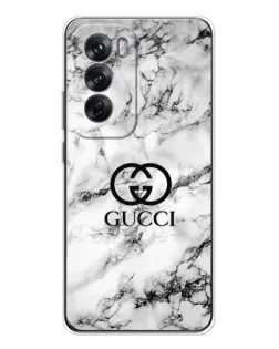 Чехол для OPPO Reno 12 с картинкой «Gucci — мраморный шик»