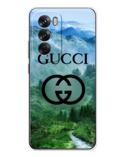Чехол для OPPO Reno 12 с картинкой «Gucci — горный пейзаж»