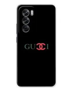 Чехол для OPPO Reno 12 с картинкой «Gucci — красный градиент»