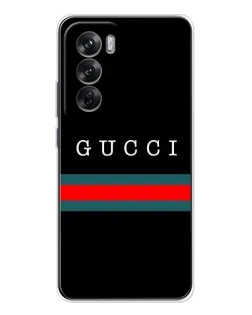 Чехол для OPPO Reno 12 с картинкой «Gucci — красный пояс»