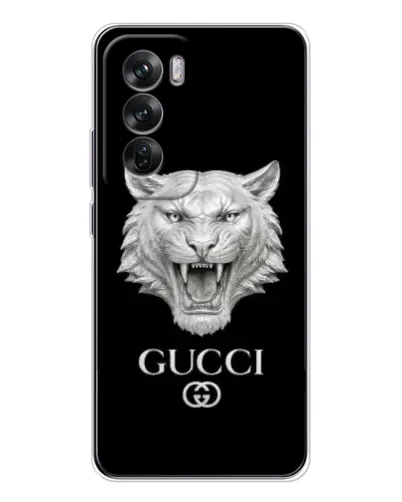 Чехол для OPPO Reno 12 с картинкой «Gucci — серебряный лев» Чехол для OPPO Reno 12 с картинкой «Gucci — серебряный лев»