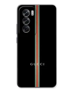 Чехол для OPPO Reno 12 с картинкой «Gucci — строгая линия»