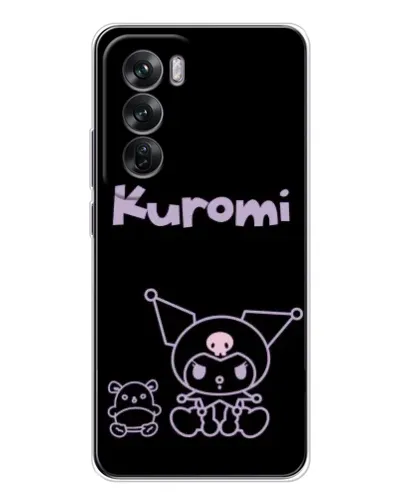 Чехол для OPPO Reno 12 с картинкой «Kuromi — черный минимализм» Чехол для OPPO Reno 12 с картинкой «Kuromi — черный минимализм»
