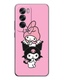 Чехол для OPPO Reno 12 с картинкой «My Melody и Kuromi» Чехол для OPPO Reno 12 с картинкой «My Melody и Kuromi»