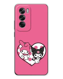 Чехол для OPPO Reno 12 с картинкой «Kuromi и My Melody» Чехол для OPPO Reno 12 с картинкой «Kuromi и My Melody»