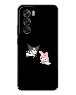 Чехол для OPPO Reno 12 с картинкой «My Melody и Kuromi» Чехол для OPPO Reno 12 с картинкой «My Melody и Kuromi»