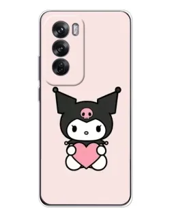 Чехол для OPPO Reno 12 с картинкой «Kuromi и сердце» Чехол для OPPO Reno 12 с картинкой «Kuromi и сердце»