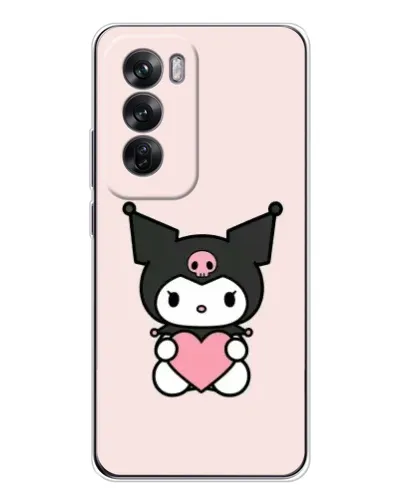 Чехол для OPPO Reno 12 с картинкой «Kuromi и сердце» Чехол для OPPO Reno 12 с картинкой «Kuromi и сердце»
