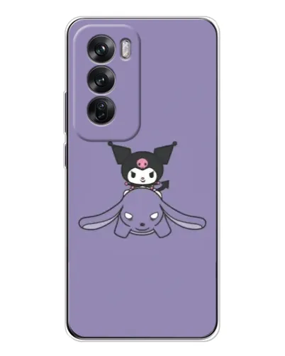 Чехол для OPPO Reno 12 с картинкой «Kuromi на лиловом фоне» Чехол для OPPO Reno 12 с картинкой «Kuromi на лиловом фоне»