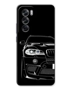 Чехол для OPPO Reno 12 с картинкой «Темный силуэт BMW» Чехол для OPPO Reno 12 с картинкой «Темный силуэт BMW»