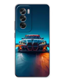 Чехол для OPPO Reno 12 с картинкой «BMW — огни неона» Чехол для OPPO Reno 12 с картинкой «BMW — огни неона»
