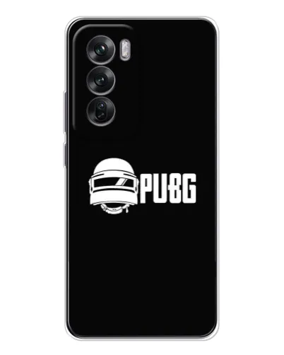 Чехол для OPPO Reno 12 с картинкой «PUBG — классический лого»