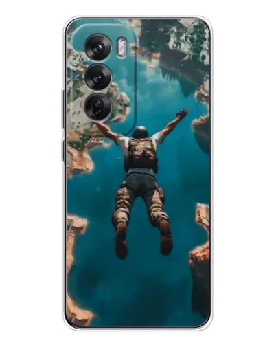 Чехол для OPPO Reno 12 с картинкой «PUBG — свободное падение»