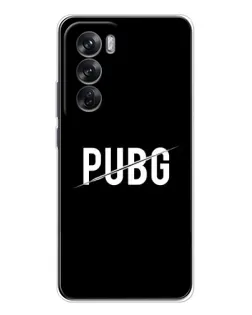 Чохол для OPPO Reno 12 з картинкою «PUBG — білий логотип»