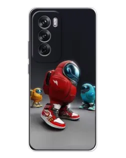 Чехол для OPPO Reno 12 с картинкой «Among Us — 3D стиль»