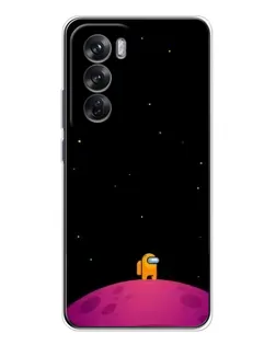 Чехол для OPPO Reno 12 с картинкой «Одинокий герой на планете»