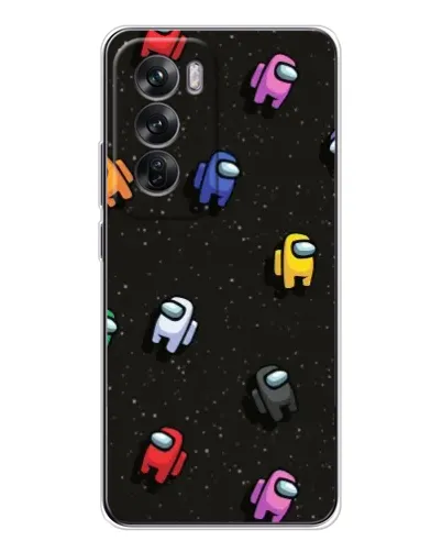 Чехол для OPPO Reno 12 с картинкой «Космический паттерн Among Us» Чехол для OPPO Reno 12 с картинкой «Космический паттерн Among Us»