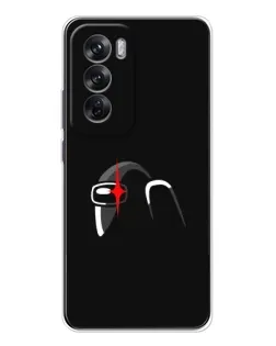 Чехол для OPPO Reno 12 с картинкой «Among Us шлем»
