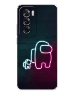 Чехол для OPPO Reno 12 с картинкой «Among Us неон-арт» Чехол для OPPO Reno 12 с картинкой «Among Us неон-арт»