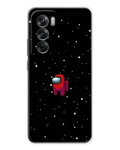 Чехол для OPPO Reno 12 с картинкой «Красный Among Us» Чехол для OPPO Reno 12 с картинкой «Красный Among Us»